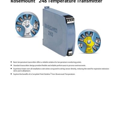 دیتاشیت ترانسمیتر دما 248 روزمونت